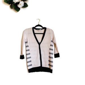 LOFT Striped Cardigan Size M